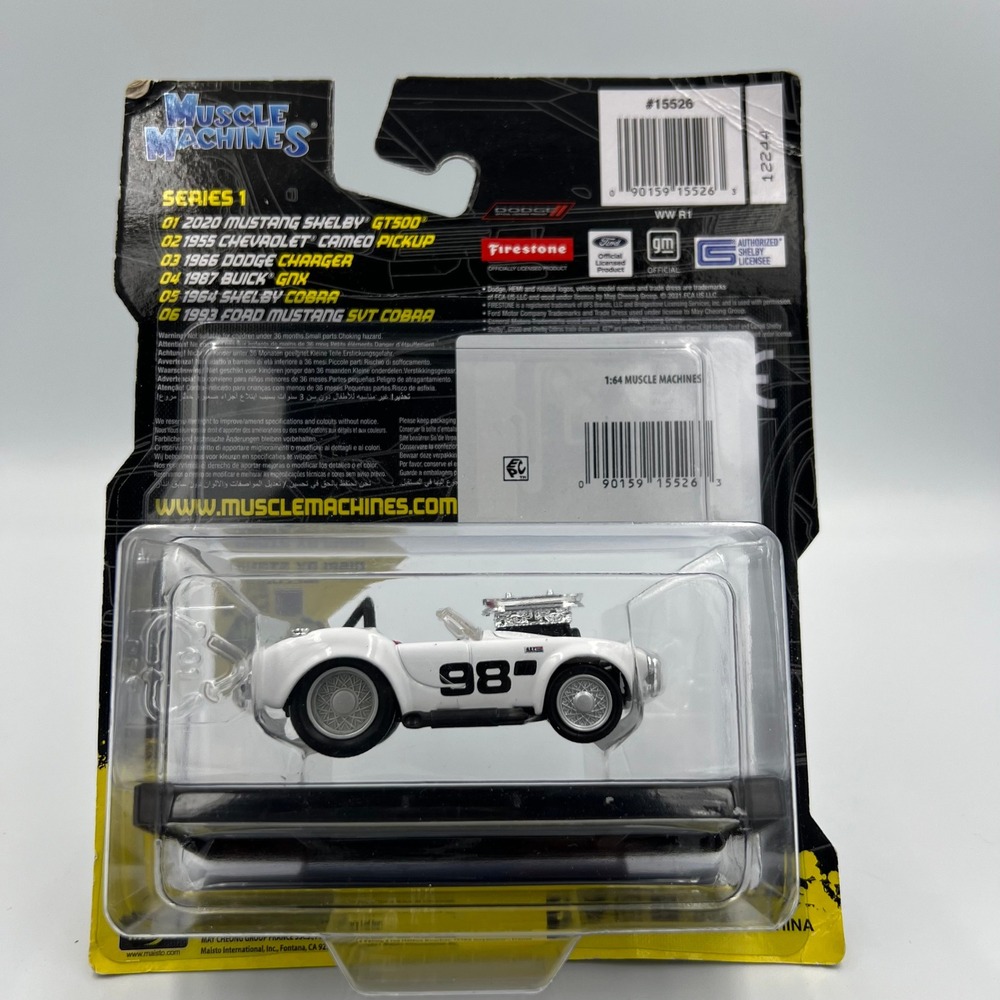 Muscle Machines 1964 Shelby Cobra 1:64 Die-Cast Car Series 1 Model 05 Stand - Picture 6 of 7
